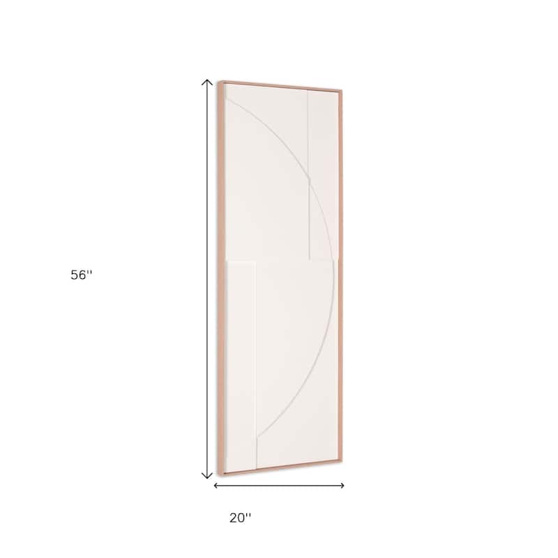 HomeRoots White Geo Brown Shadowbox Wall Art