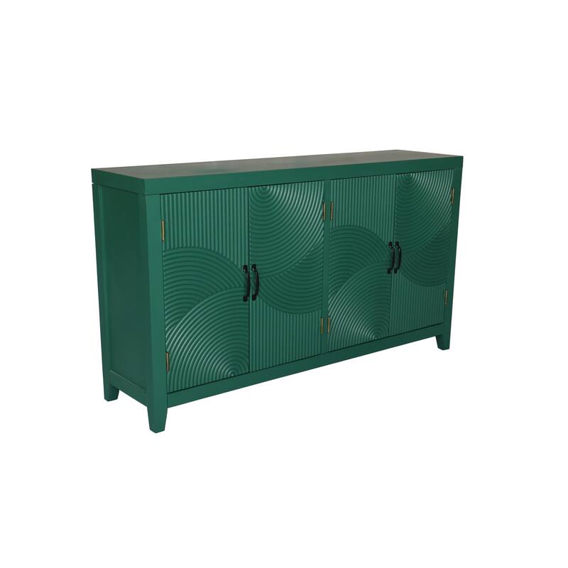 59" Accent Cabinet with 4 Doors, Modern Pantry Cabinet, Wood Buffet Cabinet, Console Cabinet for Living Room, Dining Room