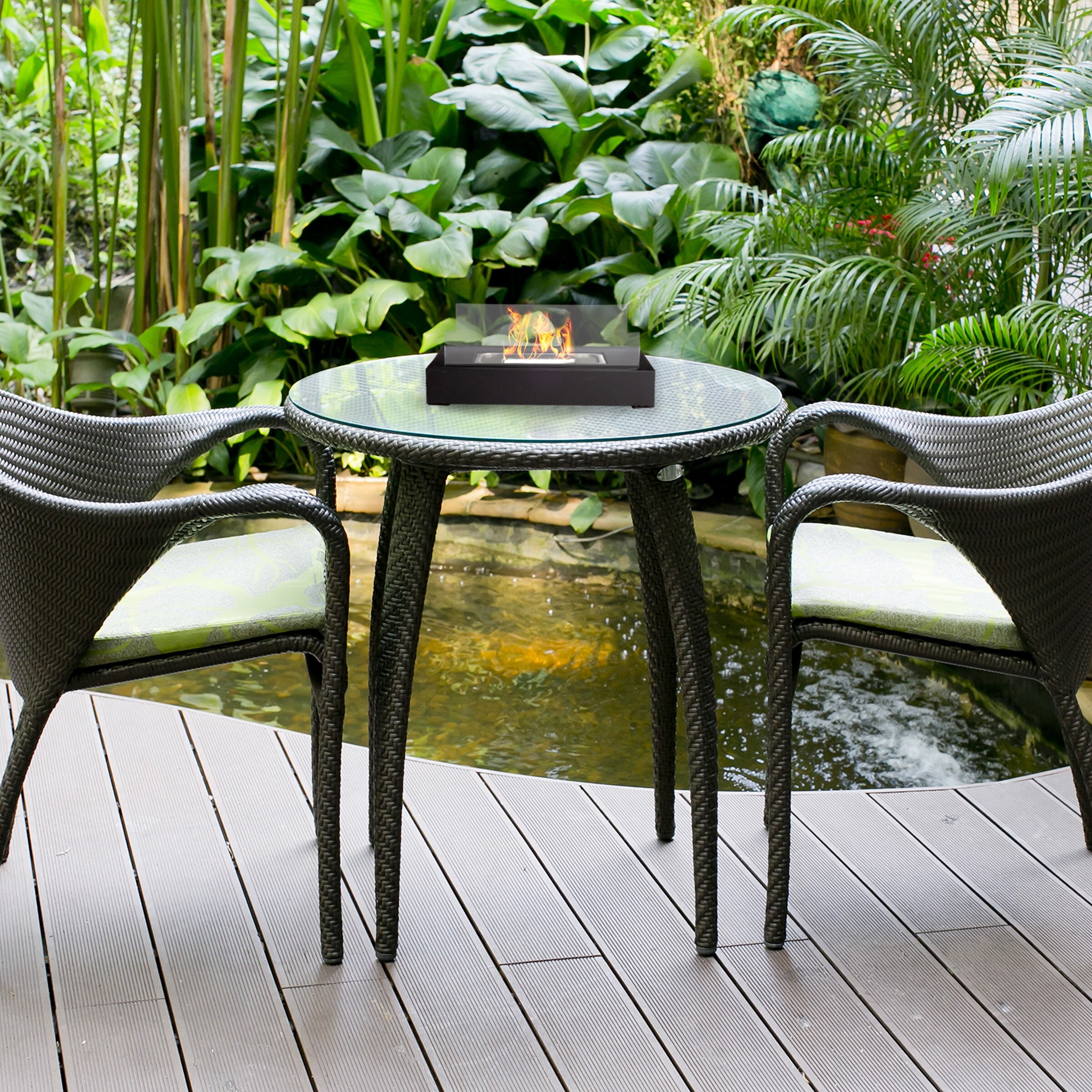 Northwest Bio Ethanol Ventless Tabletop Fire Pit, Black - Bed Bath