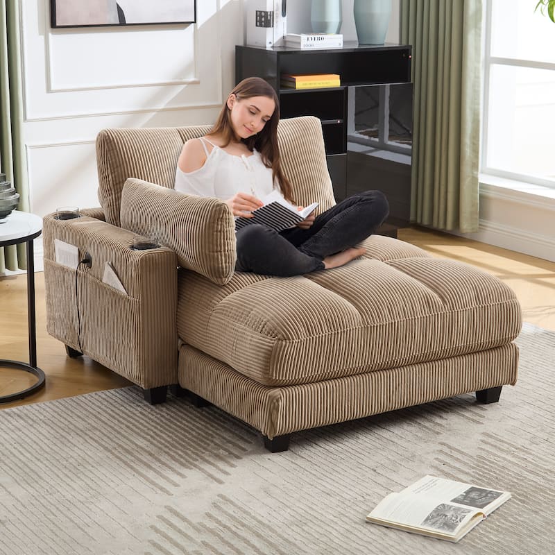 Anmytek Oversized Cloud Couch Sleeper Sofa Bed Modular Chaise Lounge Chair Cozy Fabric Seating