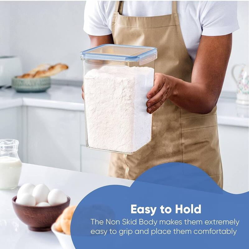 Food Storage Containers - Pantry Organization and Storage Great for Flour,Baking Supplies Airtight Kitchen Bulk Food Canisters