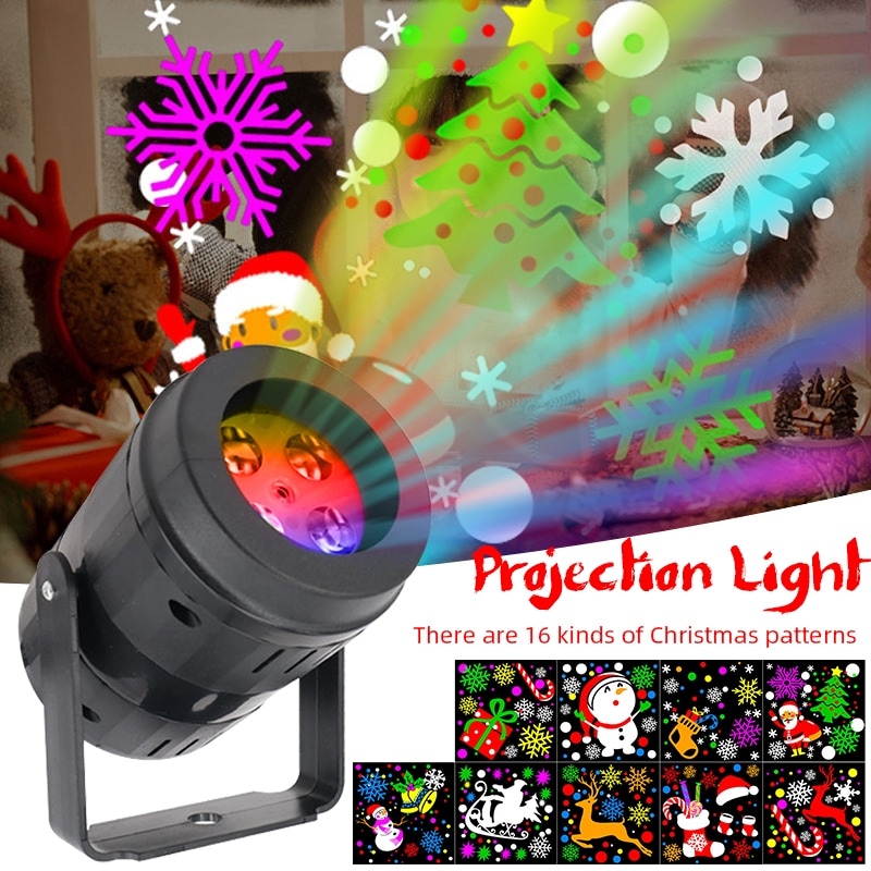 12Patterns LED Laser Christmas Projector Lights Outdoor Landscape Lamp Xmas Gift 