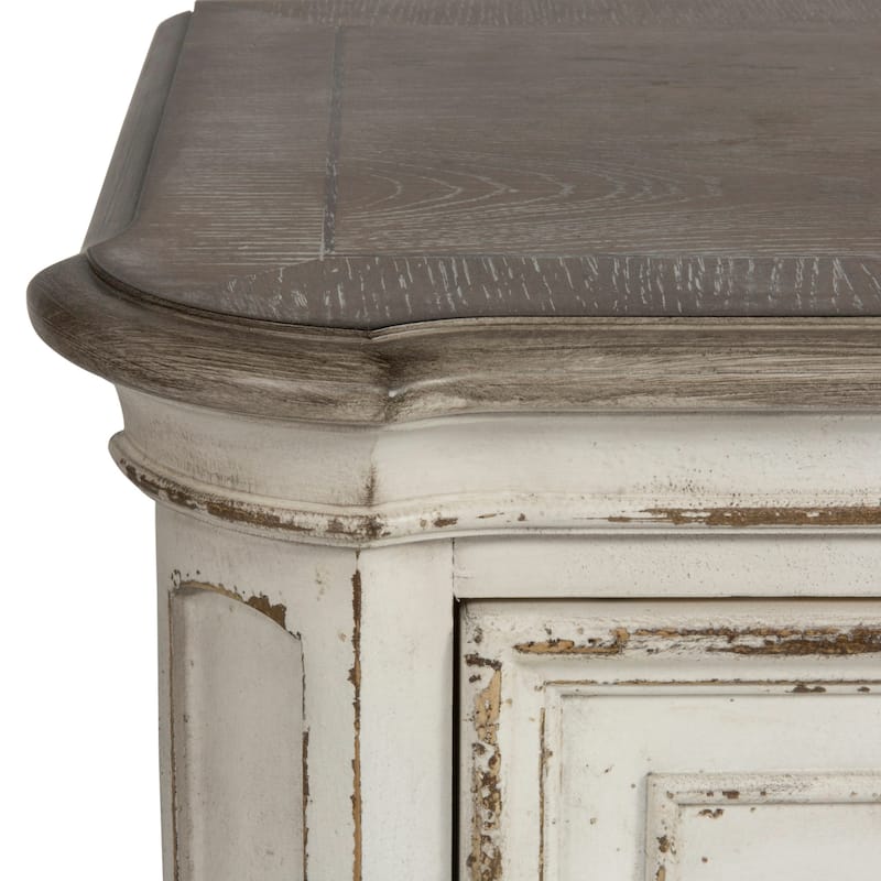 Liberty Furniture Magnolia Manor Upholstered Bed, Dresser & Mirror, Chest, Night Stand -California King, King or Queen