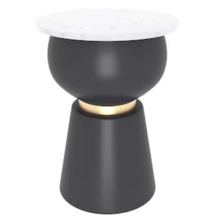 Modern Marble & Metal Accent Table