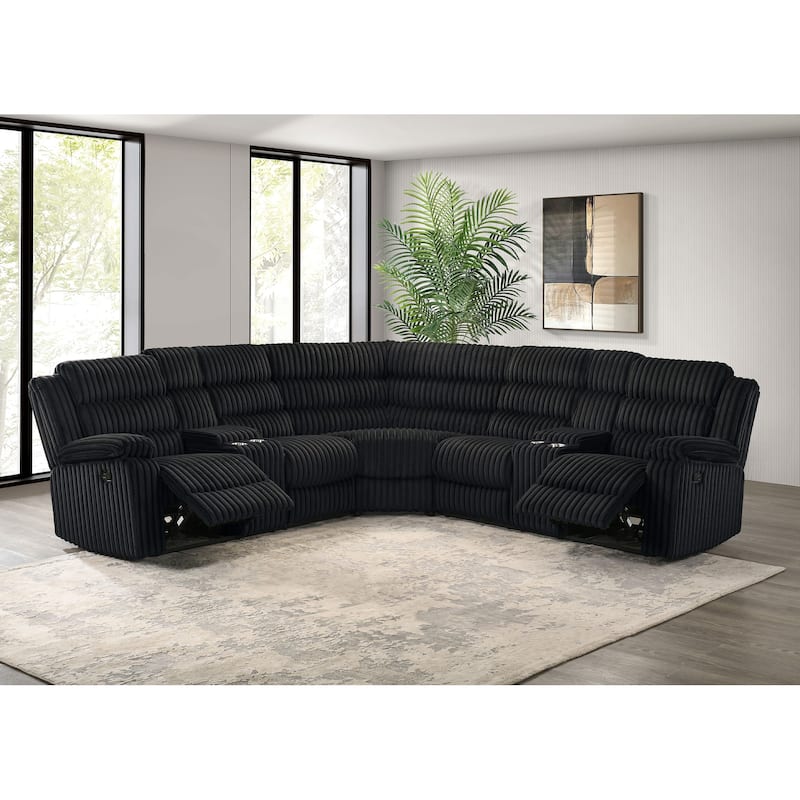 Atkinson Upholstered Reclining Sectional Sofa - 117" x 117" x 40.5"