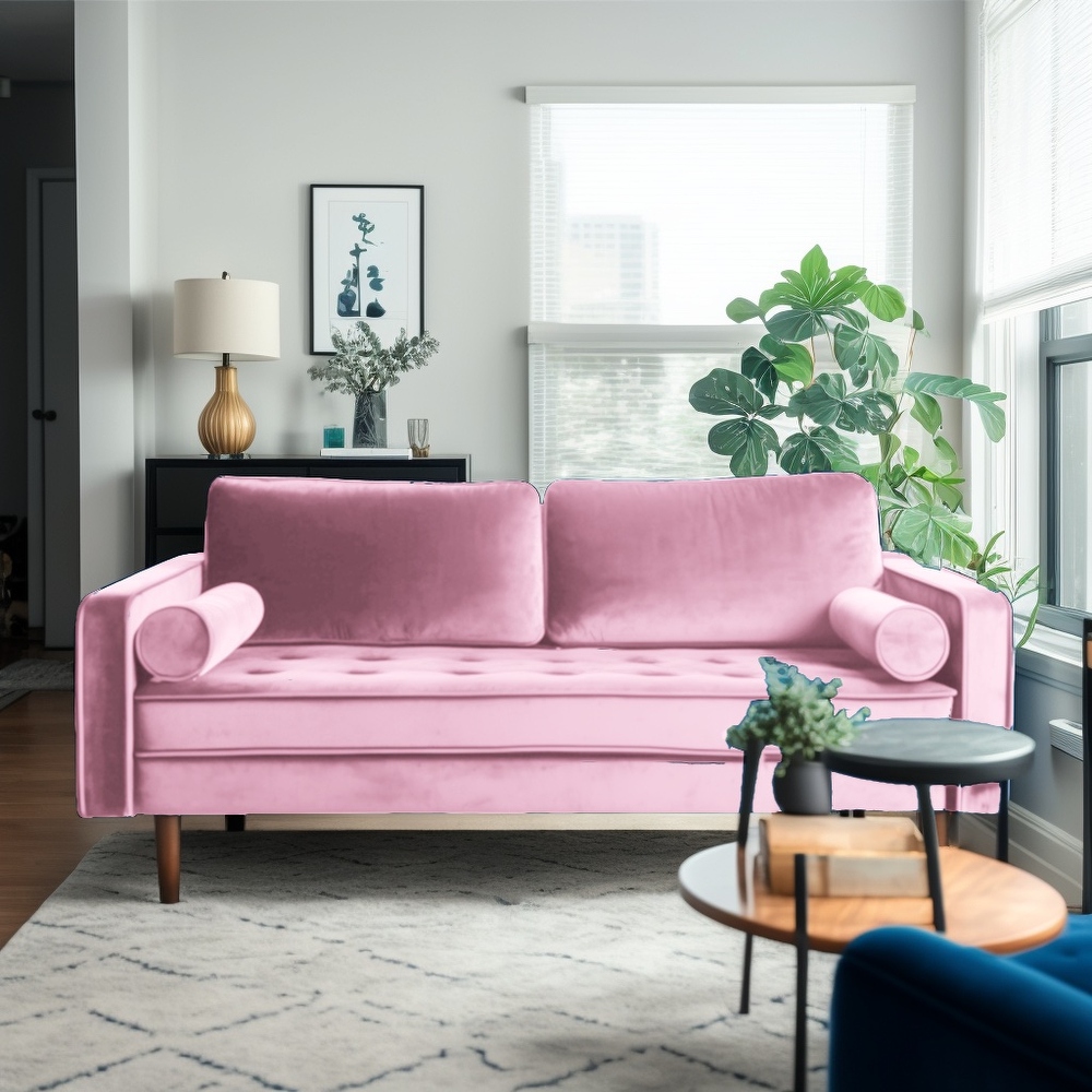 Baby pink deals couch
