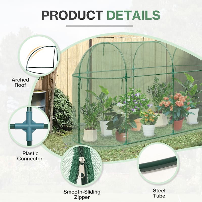 Aoodor 10'x3.3'x5' Crop Cage Plant Protection Netting Tent with Zipper