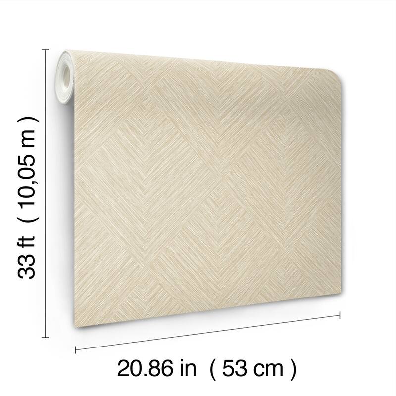 Chesapeake Hollis Light Brown Textured Diamond Wallpaper