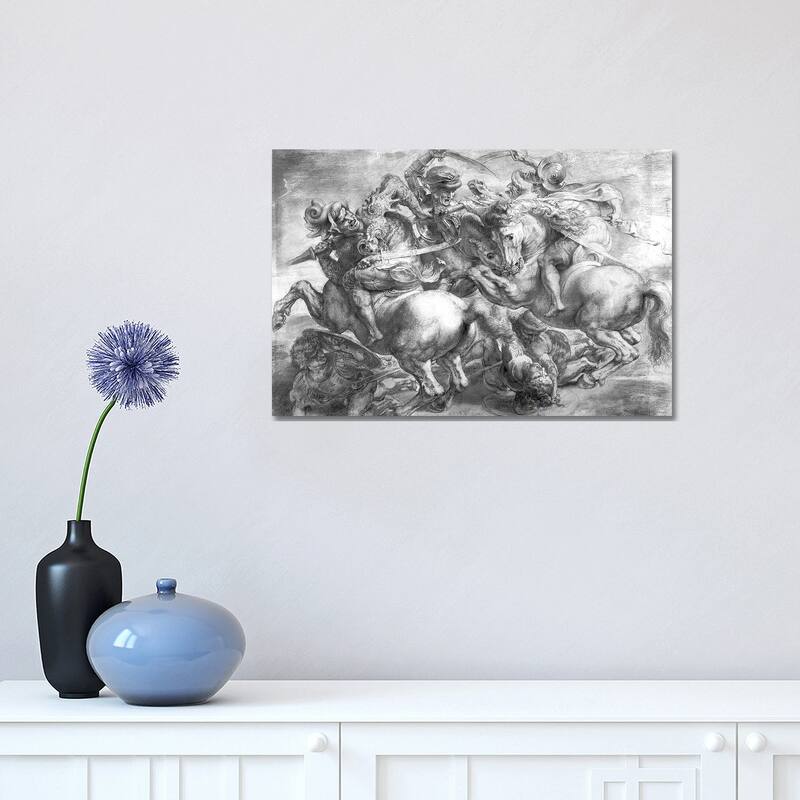 iCanvas "The Battle Of Anghiari (after Leonardo da Vinci)" by Peter Paul Rubens Canvas Print - 12x18x1.5