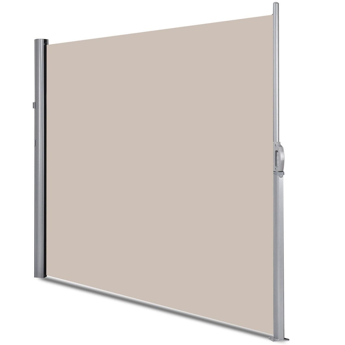 118.5 inch x 71 inch Patio Retractable Folding Side Awning Screen - 118.5 inch x 2 inch x 71 inch(L x W x H)