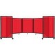 preview thumbnail 77 of 129, Room Divider 360 Folding Portable Partition - Polycarbonate Red Poly - 4' H x 14' W