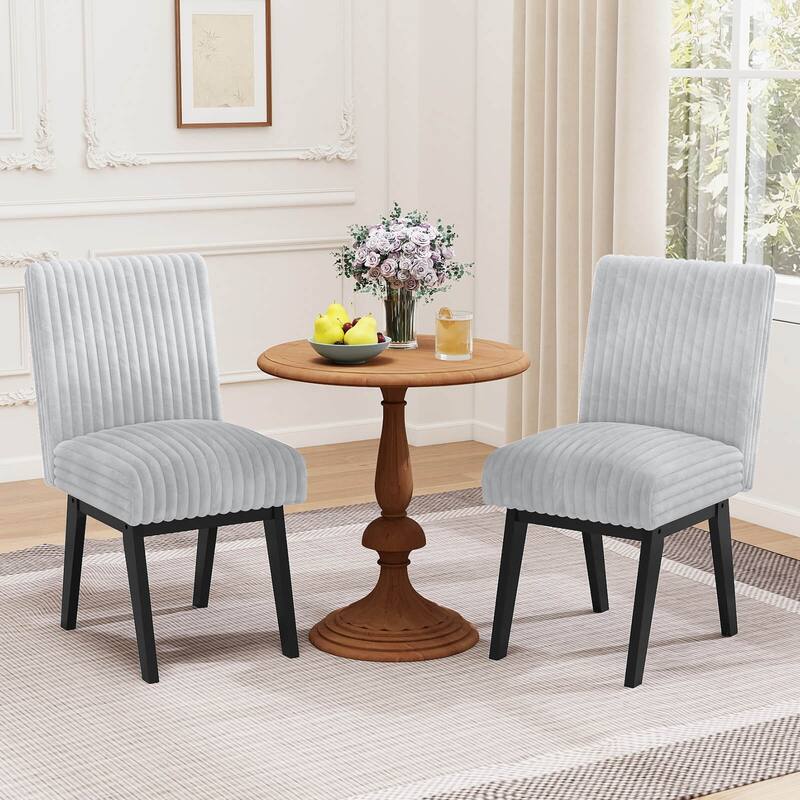Costway Dining Chairs Set of 2/4 with Padded Seat, Rubber Wood Legs &