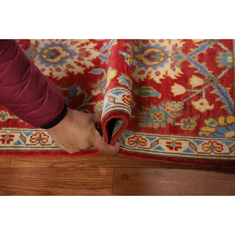 Red Floral Kazak Oriental Foyer Rug Handmade Traditional Wool Carpet - 2'0" x 3'0"