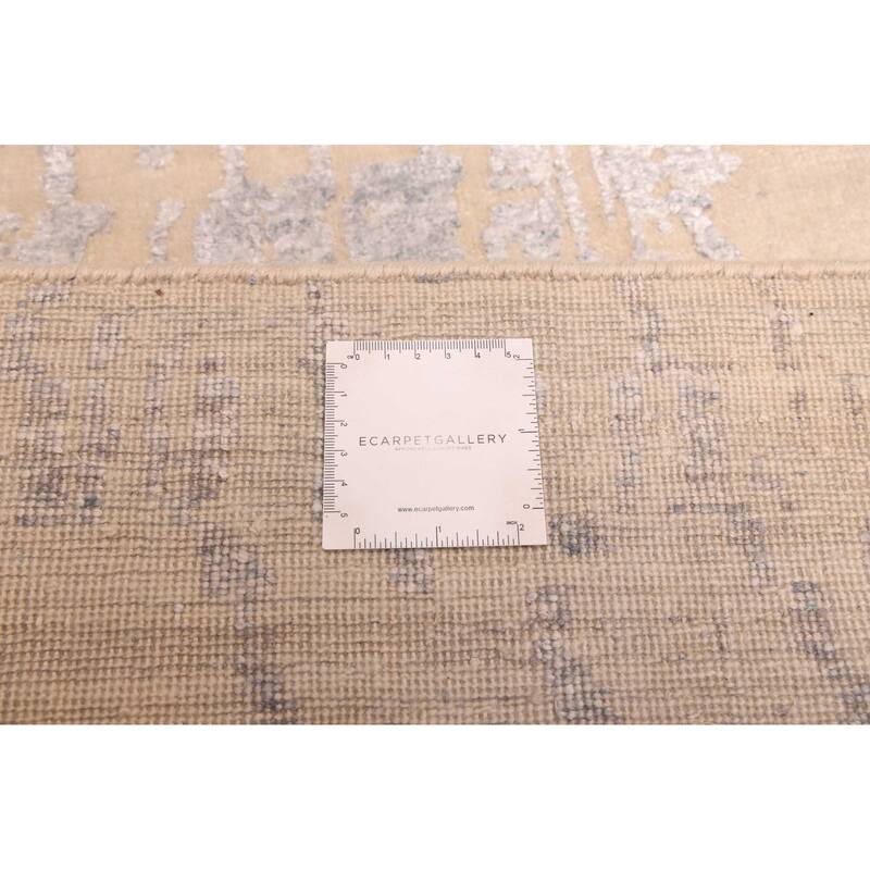 ECARPETGALLERY Hand-knotted Legacy Beige Silk, Wool Rug - 2'6 x 11'11