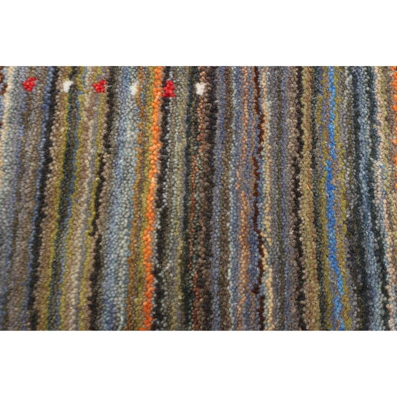 ECARPETGALLERY Hand Loomed Kashkuli Gabbeh Grey Wool Rug - 3'11 x 5'7