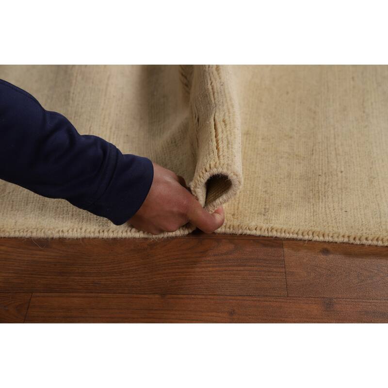 Contemporary Gabbeh Oriental Area Rug Hand-Knotted Wool Carpet - 6'0" x 8'10"