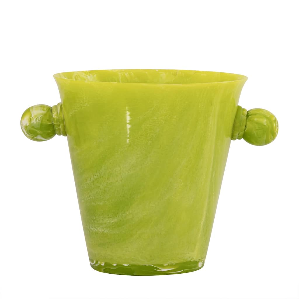 Green Resin Ice Bucket w/Handles