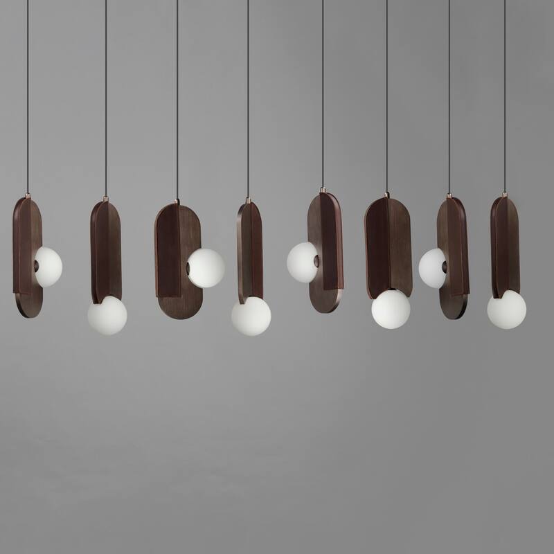 Studio M SM24608 Stitched 8 Light 72" Wide LED Linear Chandelier by