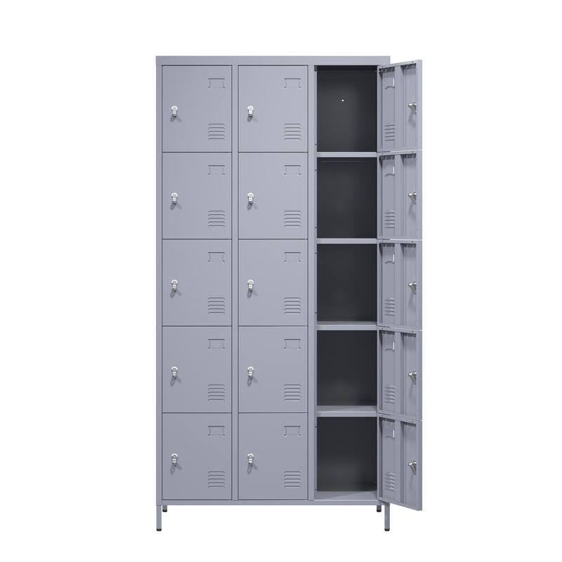 15 Door 72"H Metal Lockers With Lock