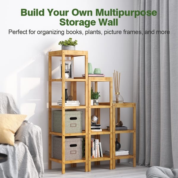 Shop Langria Bamboo Shelf Multi Function Utility Storage Shelving