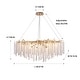 preview thumbnail 7 of 16, 40 in. Gold Modern Crystal Chandelier Tree Branches Rectangular Chandelier Kitchen Island Pendent Light for Dining Room