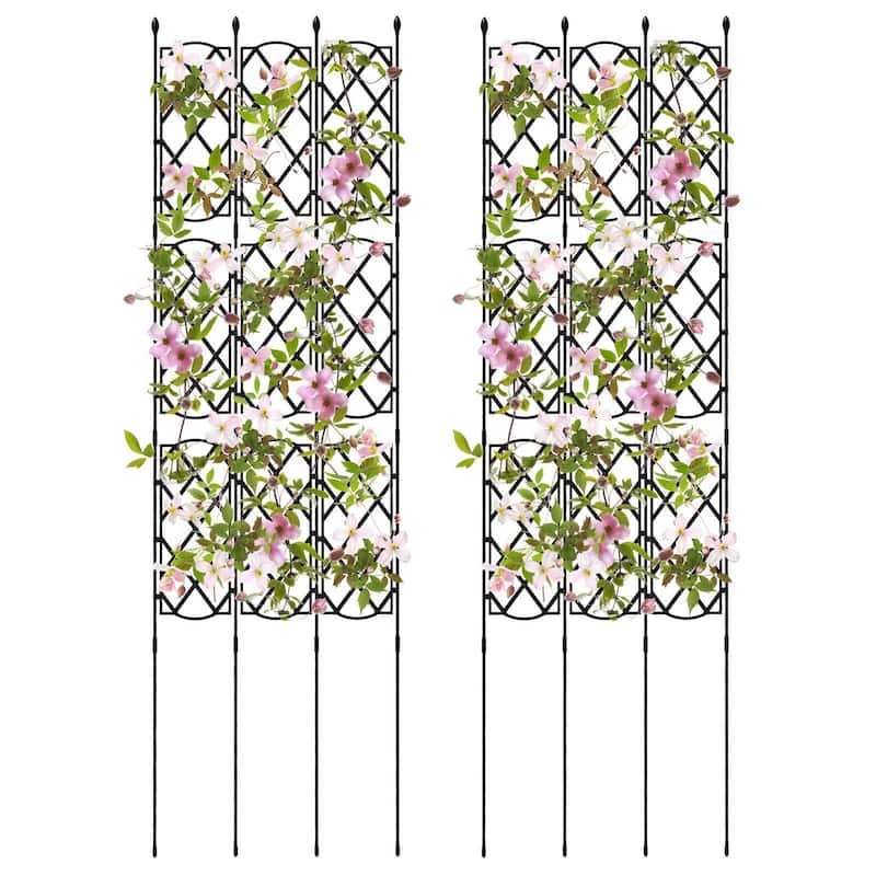 Costway 1/2 PCS 58" x 73" Garden Trellis for Climbing Plants Rustproof - 2 PCS