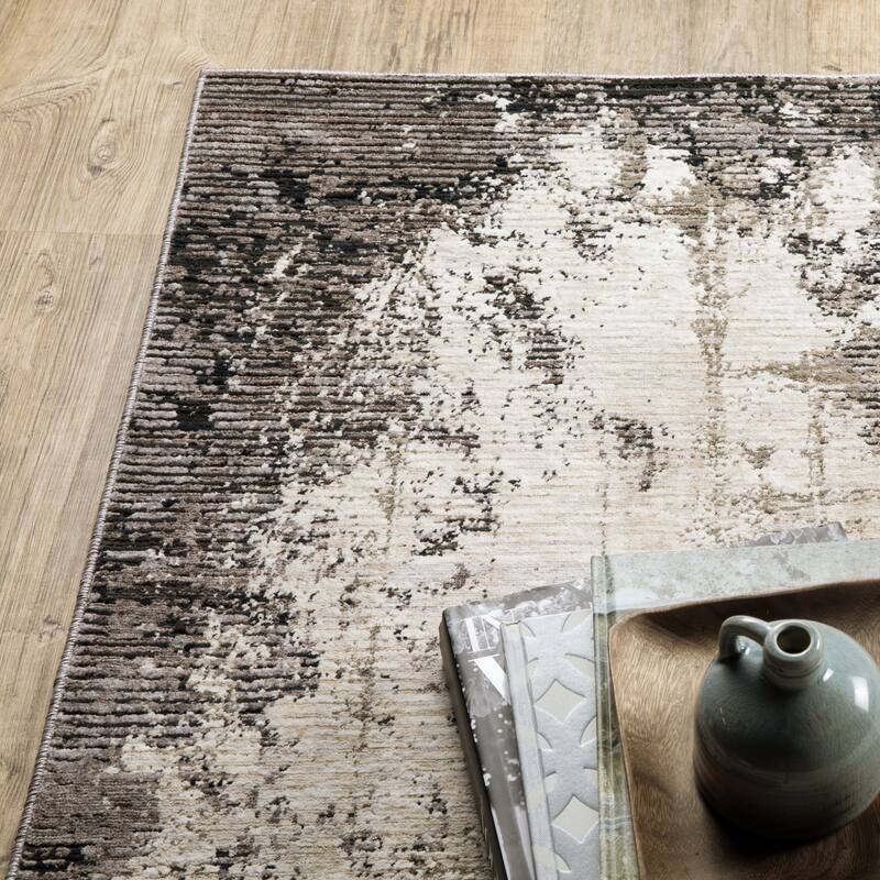 Style Haven Nelson Industrial Abstract Grey/ Ivory Indoor Area Rug