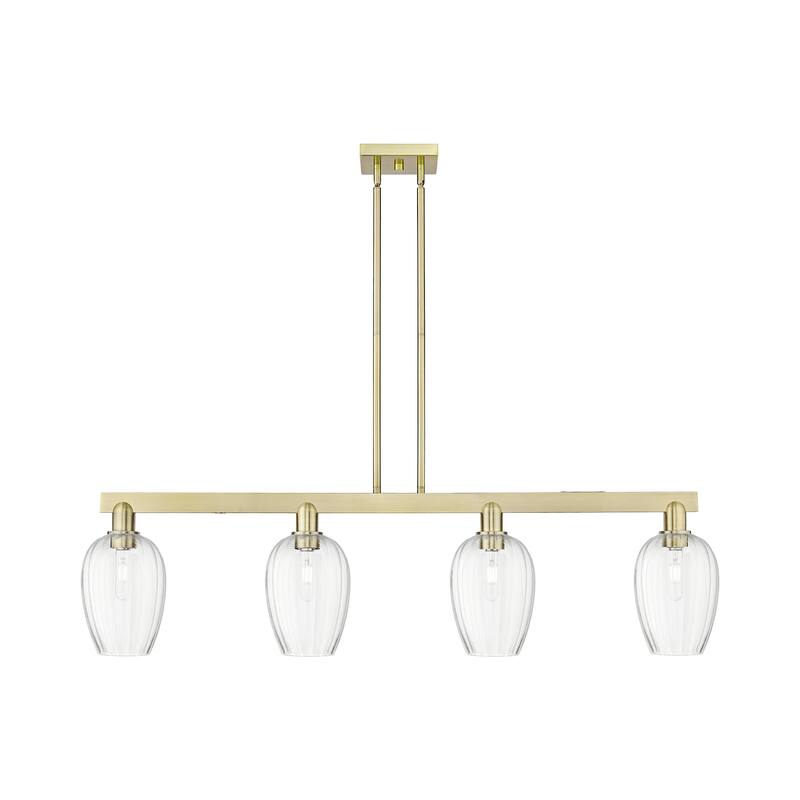 Innovations Lighting 716-4I-13-48 Preston Linear Preston 4 Light 48" - Antique Brass / Clear
