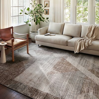 Alexander Home Grant Modern Geometric Distressed Area Rug