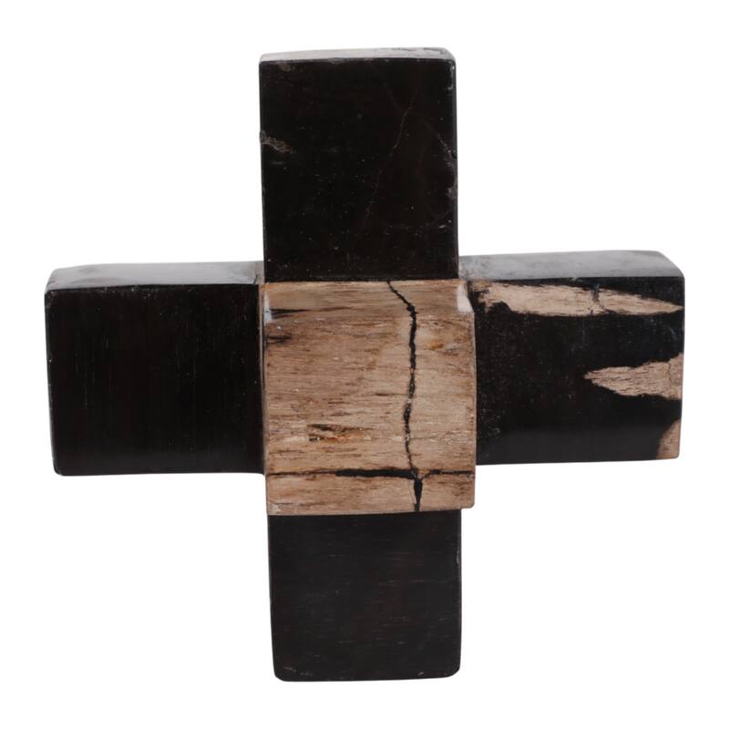 Wood Decorative Object Geometric Design for Home Bedroom Office Decor - 5" x 5" x 5"