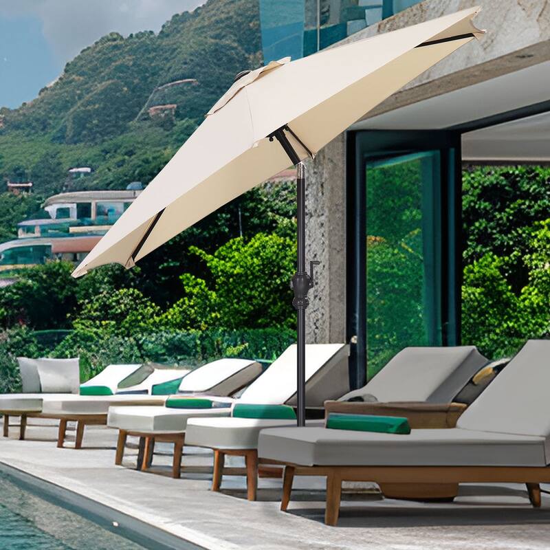 Autlaycil 7.5FT Patio Umbrella with Tilt and Crank