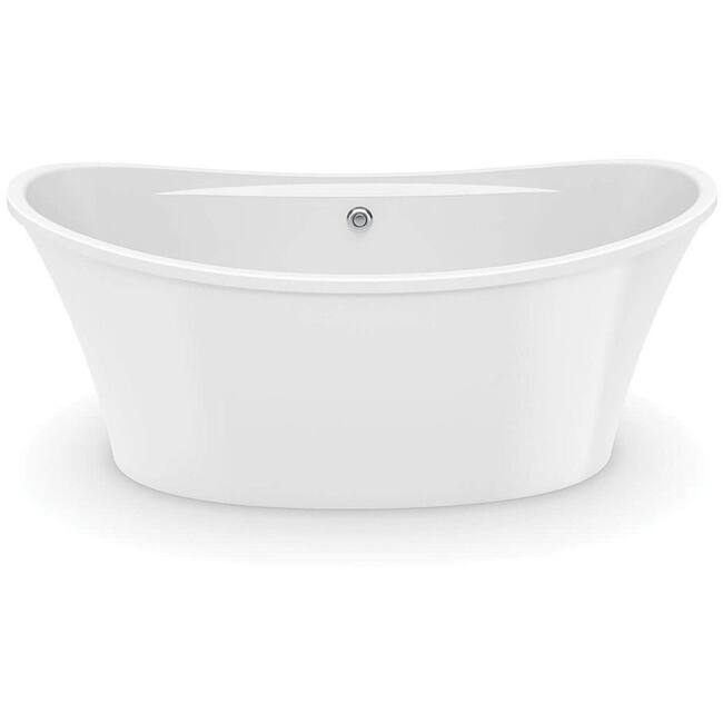 Maax Ariosa 66" Free Standing Acrylic Soaking Tub with Center Drain - White