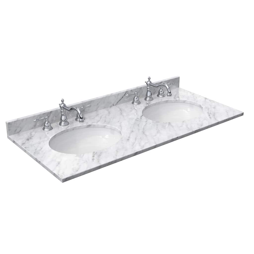 Wyndham Collection WCVVCA148DTOPUNO-NAT 48" Marble Vanity Top with