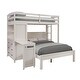 preview thumbnail 5 of 5, Furniture of America Elyra Modern Twin Over Full 3-in-1 White Solid Pinewood Loft Bed with Bookcase, Desk and USB Port