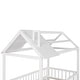 preview thumbnail 34 of 32, Twin Size House Bed, Wood Platform Bed Frame with Fence, Montessori Bed with Wood Slats Support for Kids Teens Girls Boys