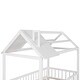 preview thumbnail 13 of 11, Twin Size Wood House Bed with Playhouse Design, Fence, and Customizable Rails