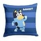 preview thumbnail 1 of 3, Bluey Roll Call Bandit 18 Inch Throw Pillow