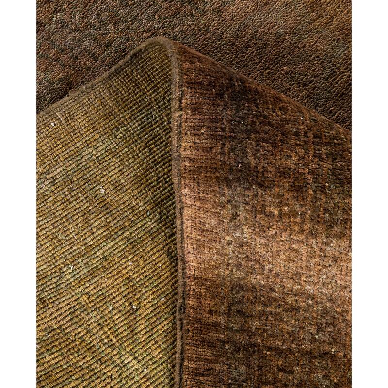 Overdyed One-of-a-Kind Hand-Knotted Area Rug - Green - 9' 1" x 11' 4"