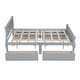 preview thumbnail 36 of 158, (Twin/Full/Queen)Curved Legs Design Platform Bed Frame with 4 Drawers