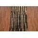 preview thumbnail 4 of 16, Black Contemporary Abstract Area Rug Hand-knotted Jute Carpet - 2'10"x 5'4"