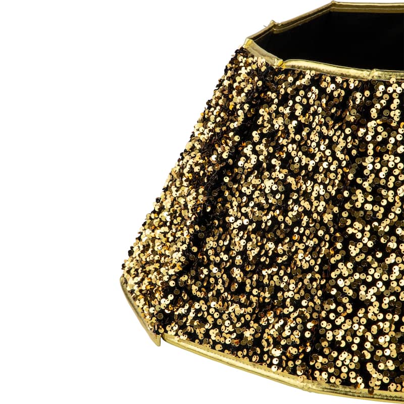 26" Gold Sequins Hexagonal Christmas Tree Collar