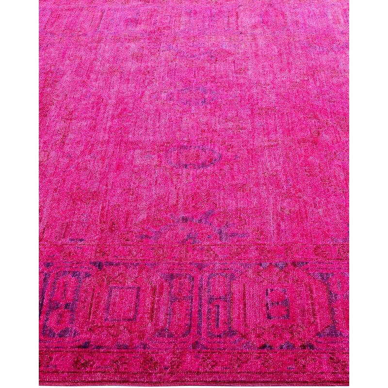 Contemporary Overdyed Wool Hand Knotted Area Rug - 5' 1" x 7' 10"