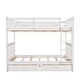 preview thumbnail 6 of 7, Modren Full over Full Wood Bunk Bed With Ladders and Two Storage Drawers,Solid Construction For Bedroom