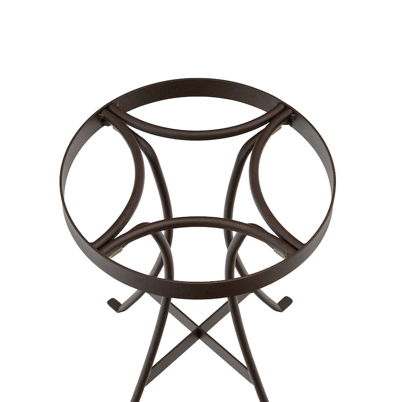 Achla Designs 18.75"H Roman Bronze Powedercoat Finish Wrought Iron Indoor Outdoor Tara Plant Stand - Middle, Patio Garden Accent