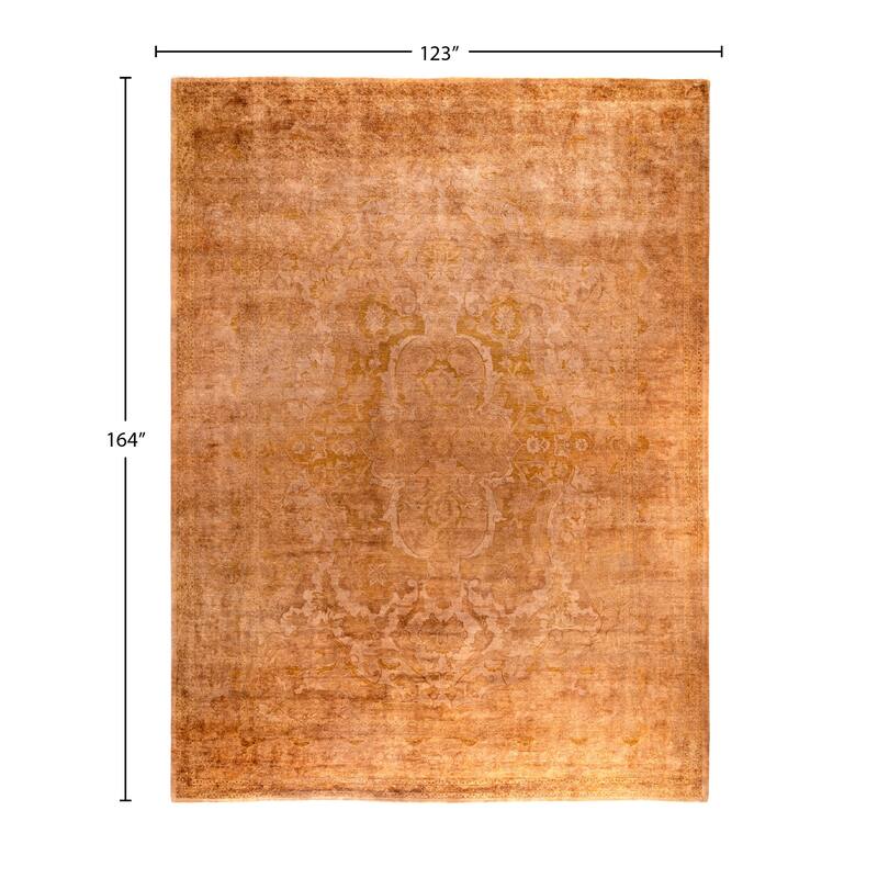Overdyed One-of-a-Kind Hand-Knotted Area Rug - Beige - 10' 3" x 13' 8"