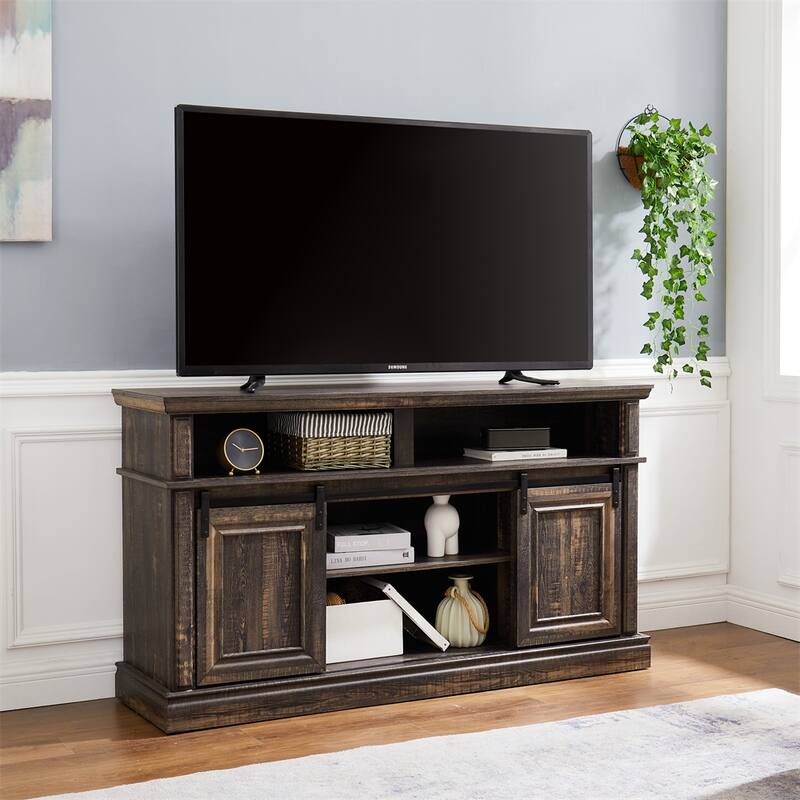 Media Console Table with Storage Cabinet, Multipurpose Cabinet