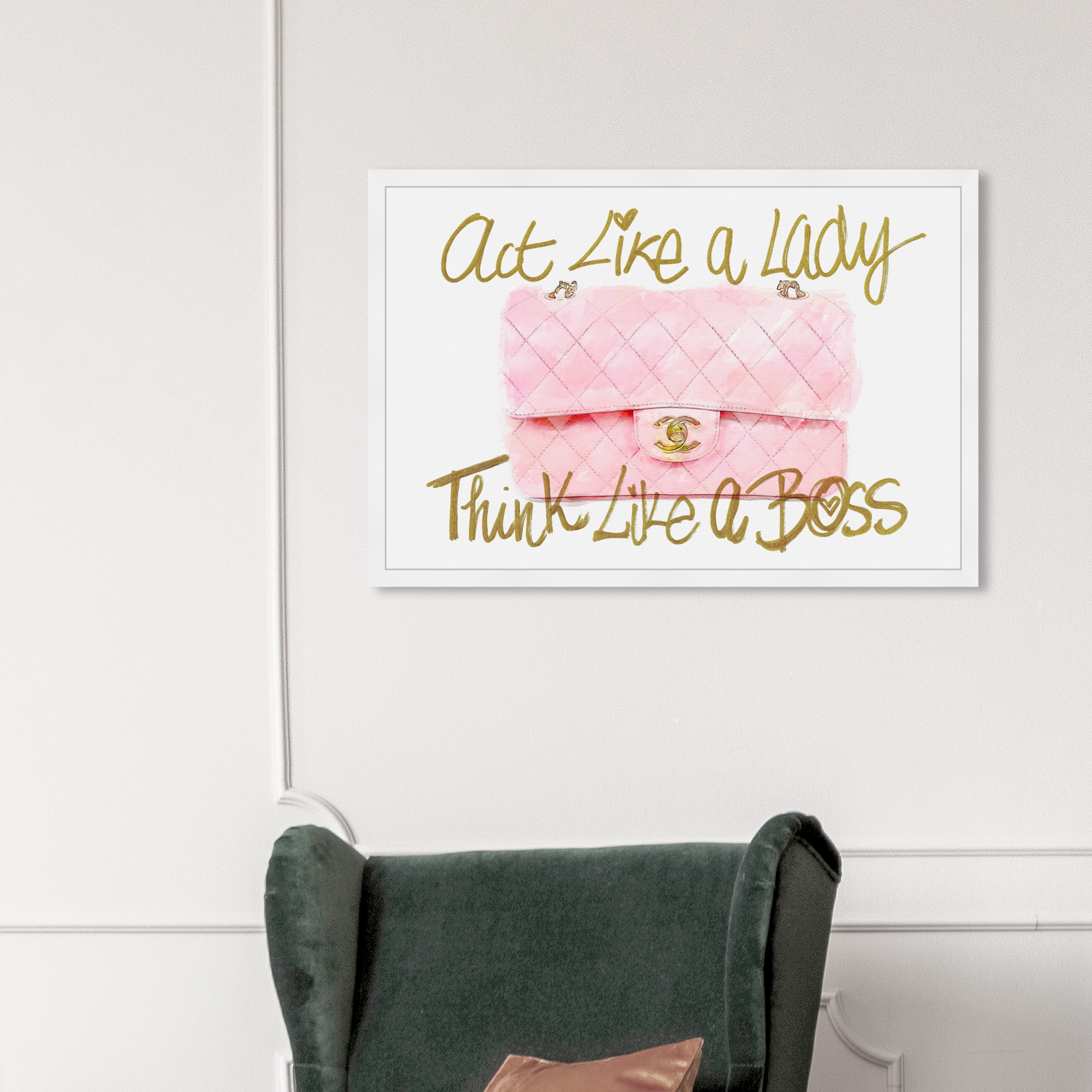 Oliver Gal 'Like a Lady Boss ' Typography and Quotes Framed