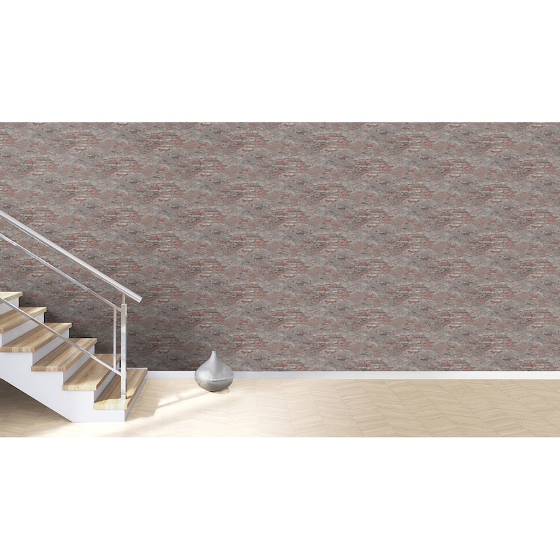 Rasch Templier Grey Distressed Brick Wallpaper