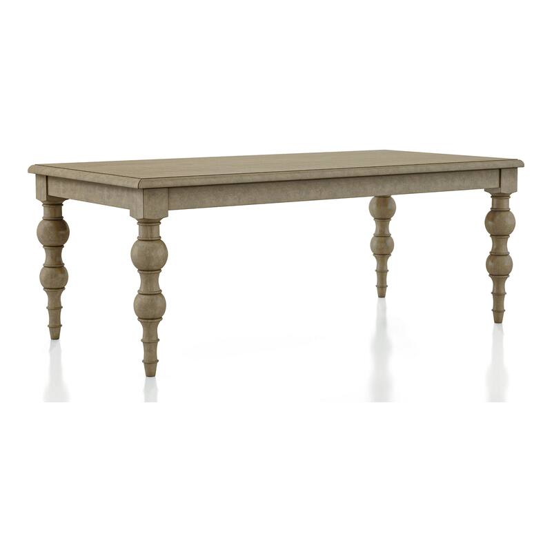 Furniture of America Trenden Modern Farmhouse Light Washed Solid Wood 78-inch Dining Table