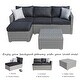 preview thumbnail 19 of 19, 3-piece Patio Furniture Sets Resin Wicker Outdoor Sectional Sofa Chat Set